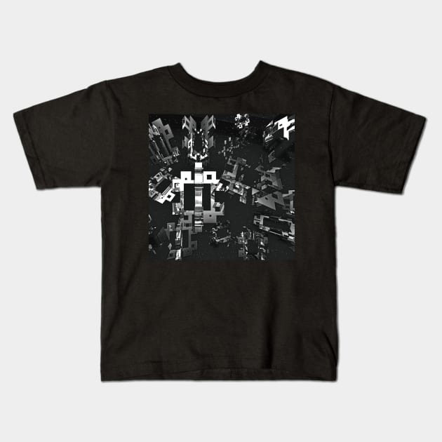 Space Debris Kids T-Shirt by perkinsdesigns